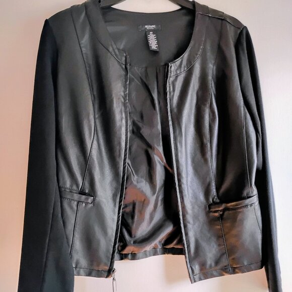 ALFANI Faux Leather Jacket - Picture 1 of 4